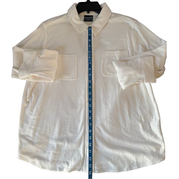 32 Degrees Ultra Soft Button Up Fleece in Cream Winter White, Suze Large, EUC - Picture 9 of 17